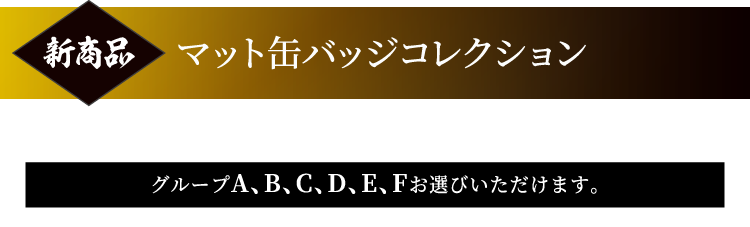 [新商品] マット缶バッジコレクション