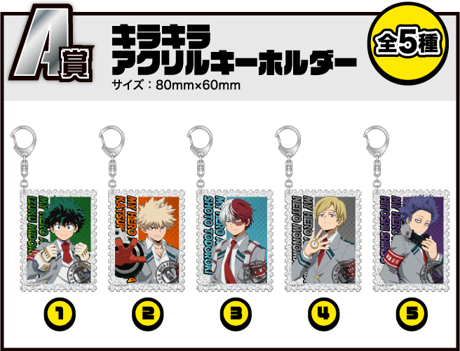 A賞：キラキラアクリルキーホルダー