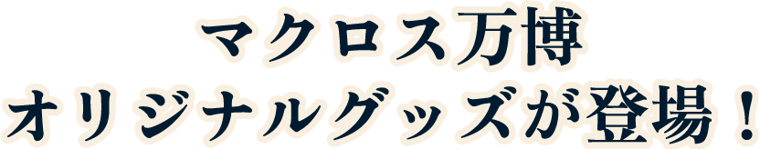 マクロス万博オリジナルグッズが登場！