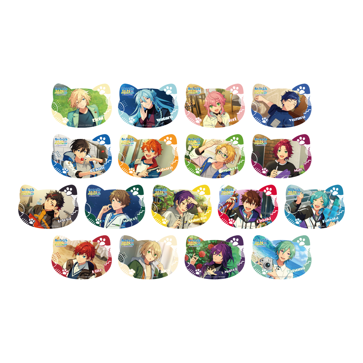 ねこ型イラストシート