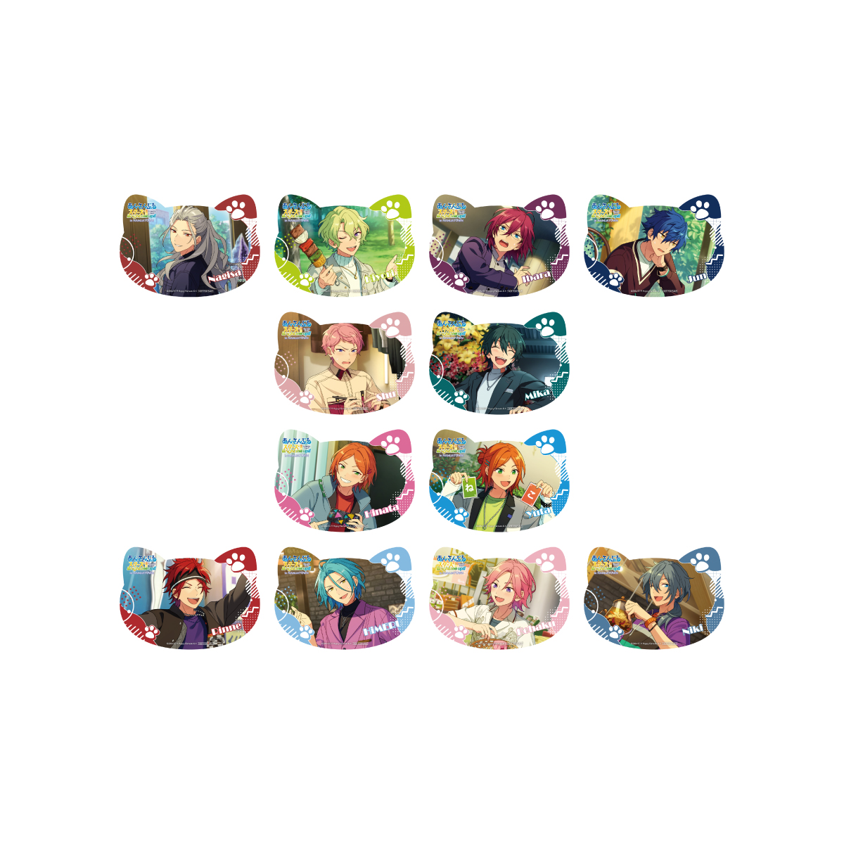 ねこ型イラストシート