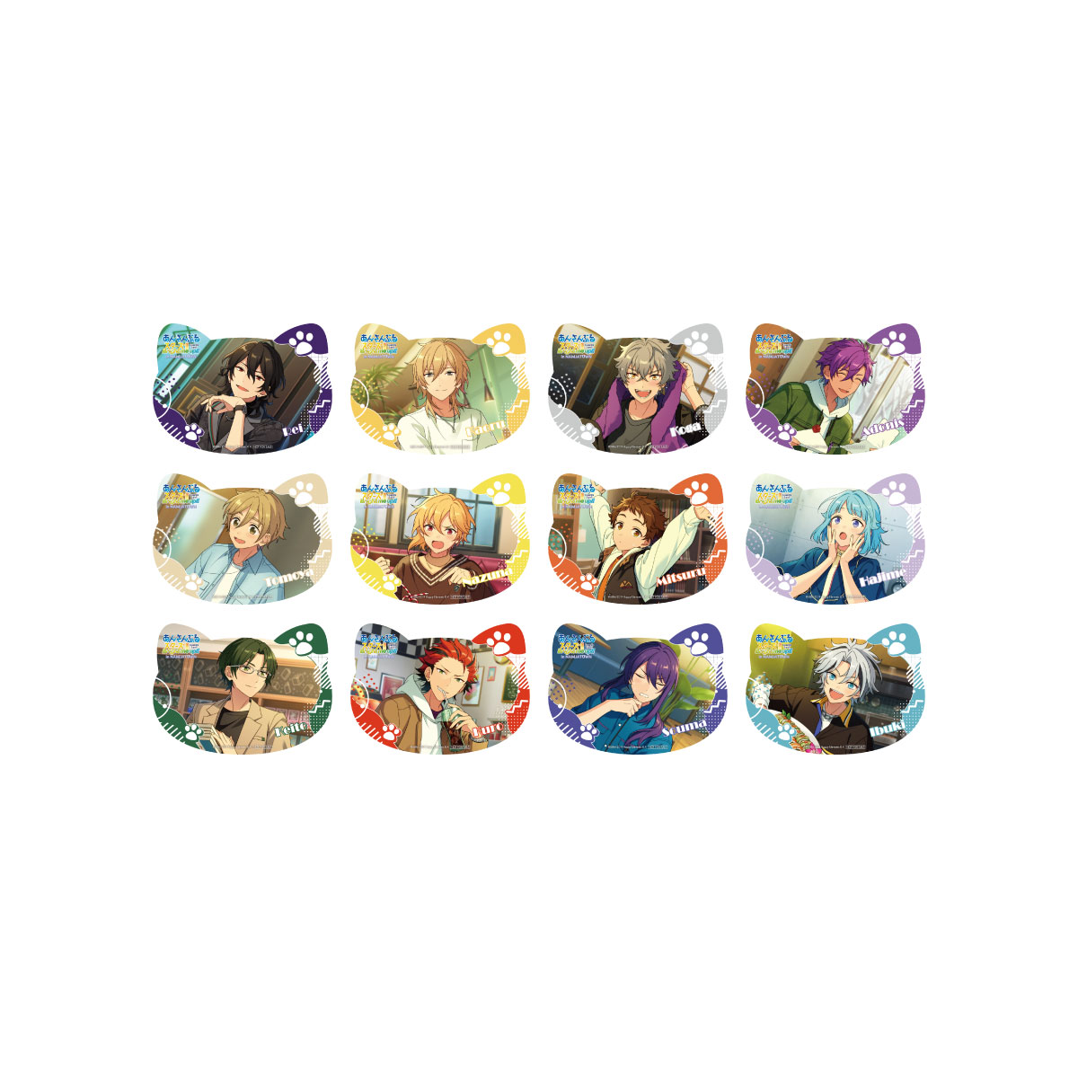 ねこ型イラストシート