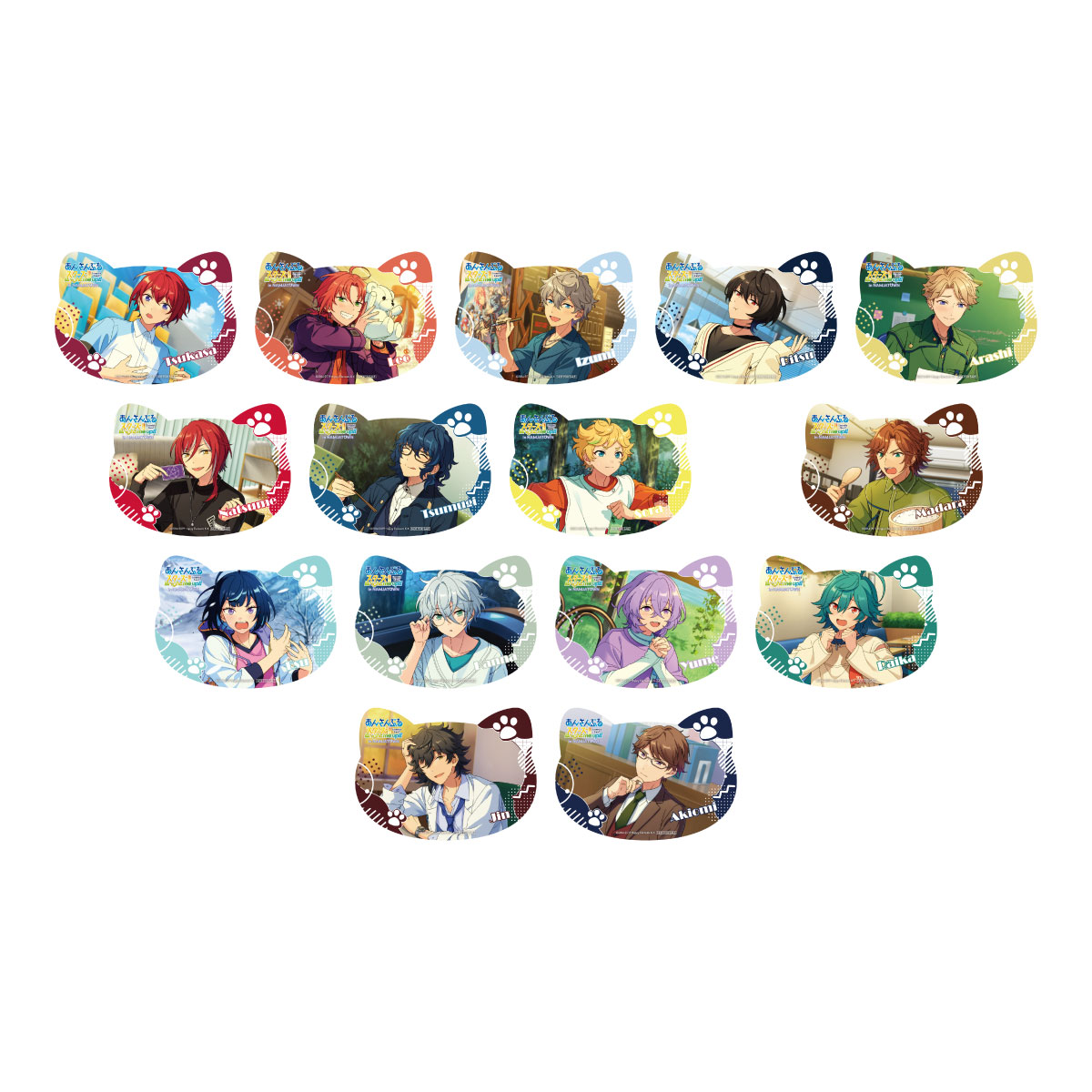 ねこ型イラストシート