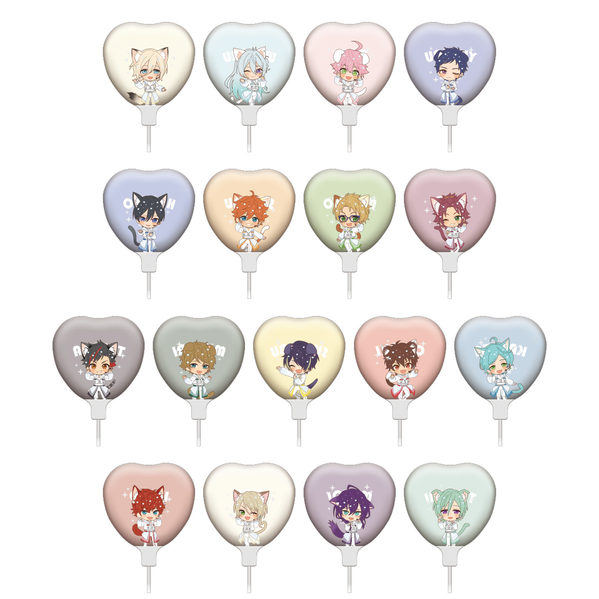 ハート型スティックバルーン