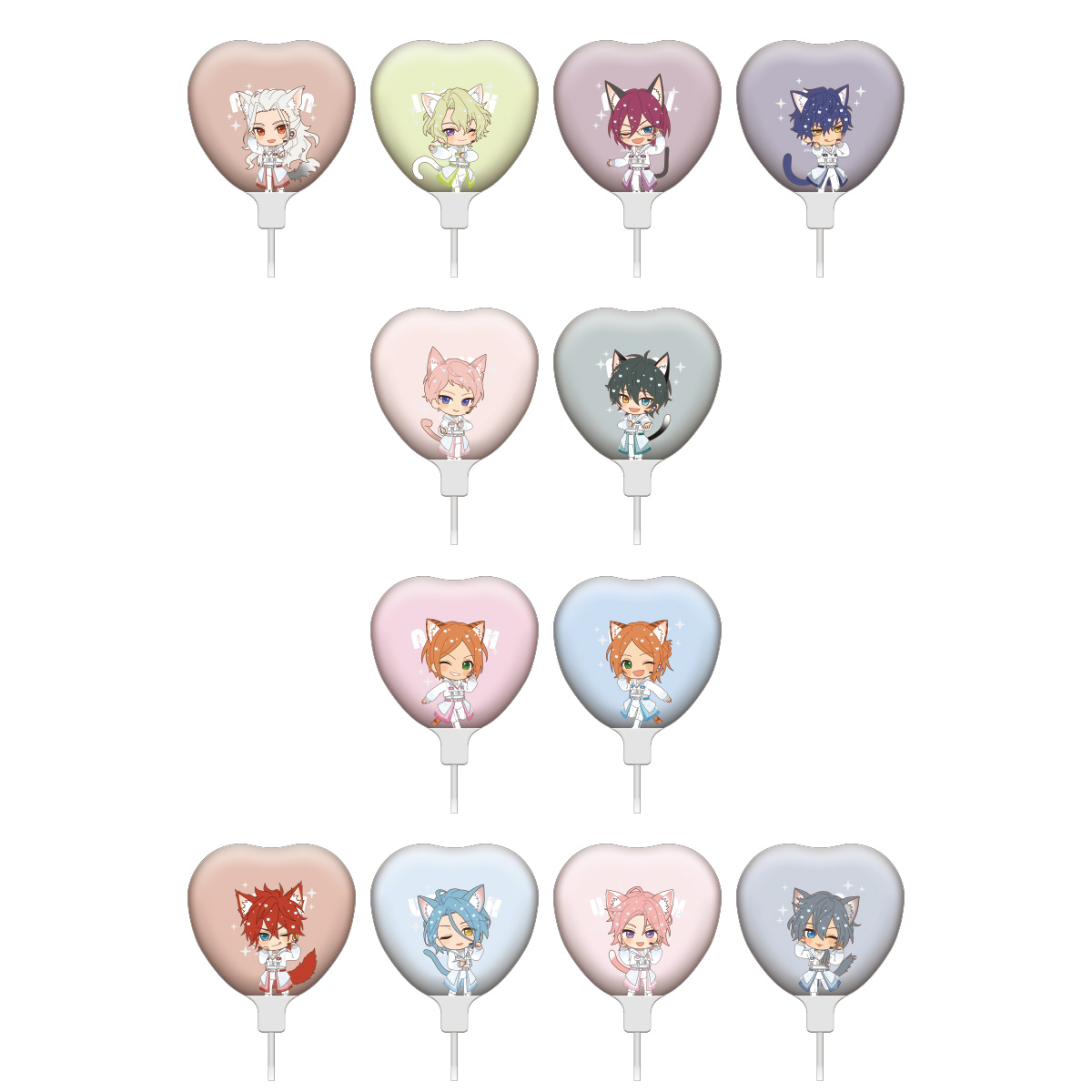 ハート型スティックバルーン