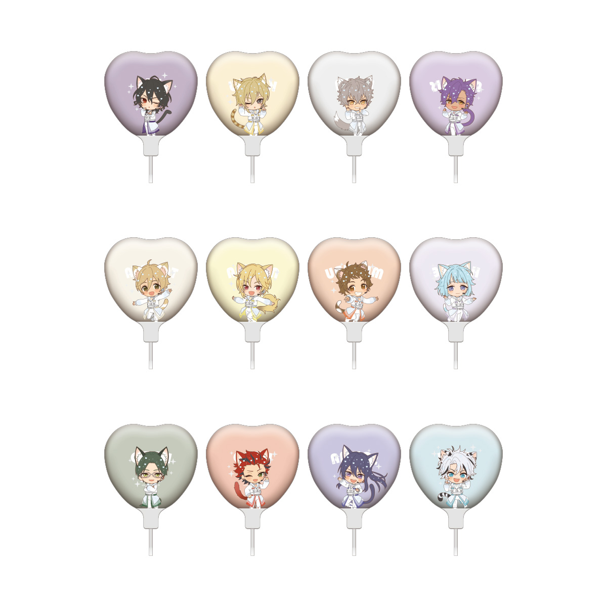 ハート型スティックバルーン