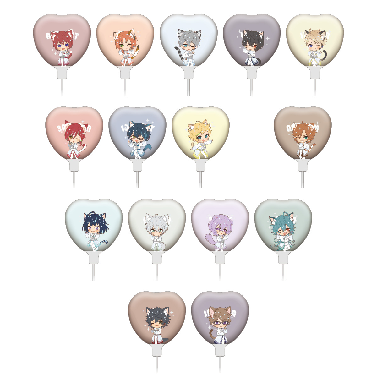 ハート型スティックバルーン