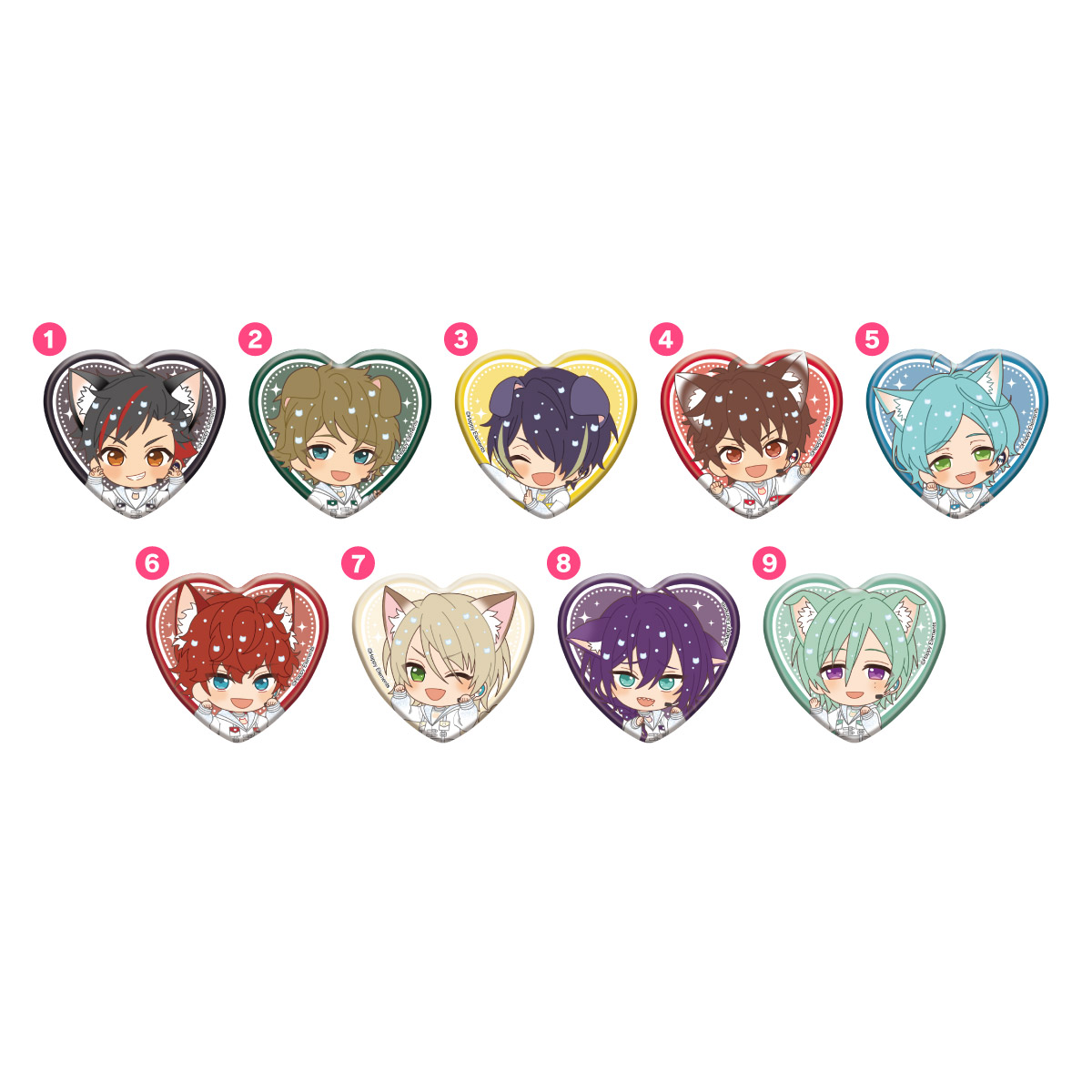 ハート缶バッジ