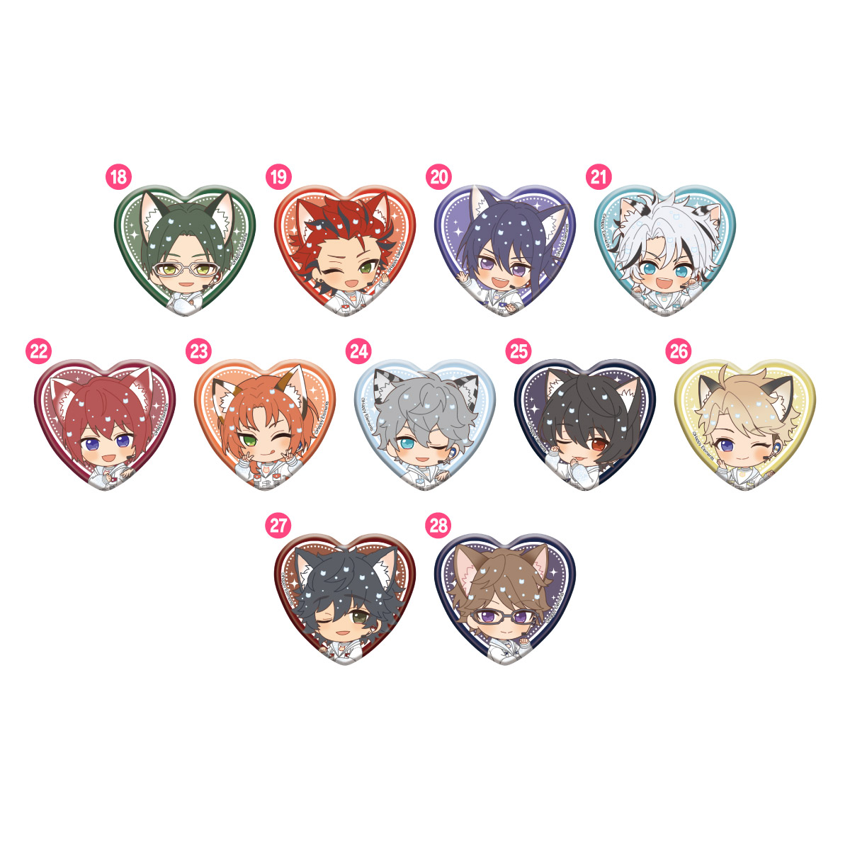 ハート缶バッジ