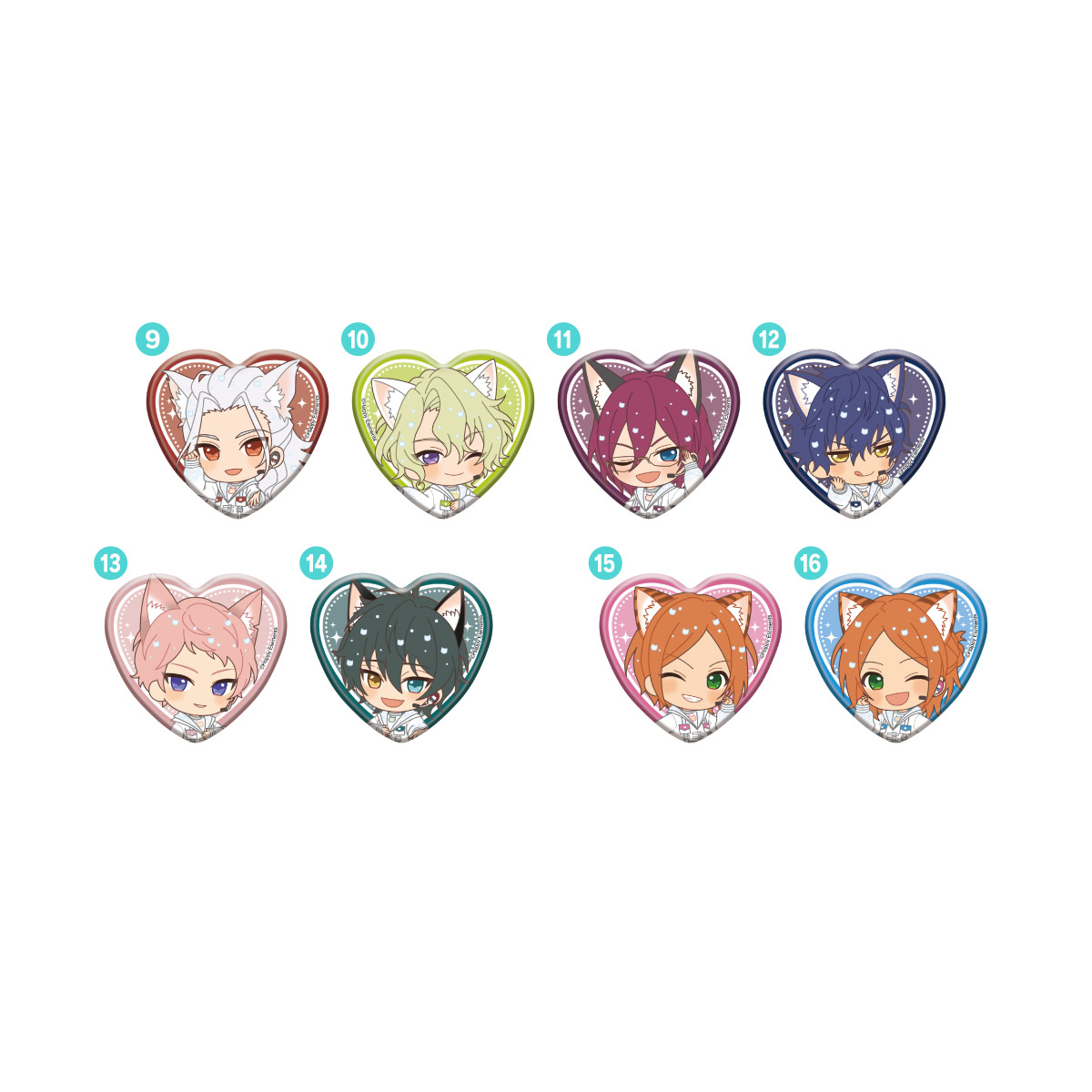 ハート缶バッジ