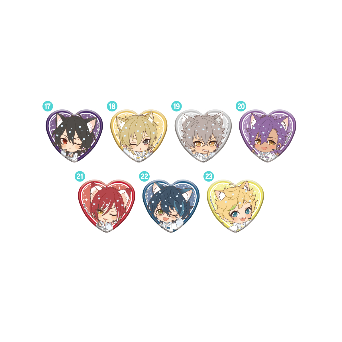 ハート缶バッジ