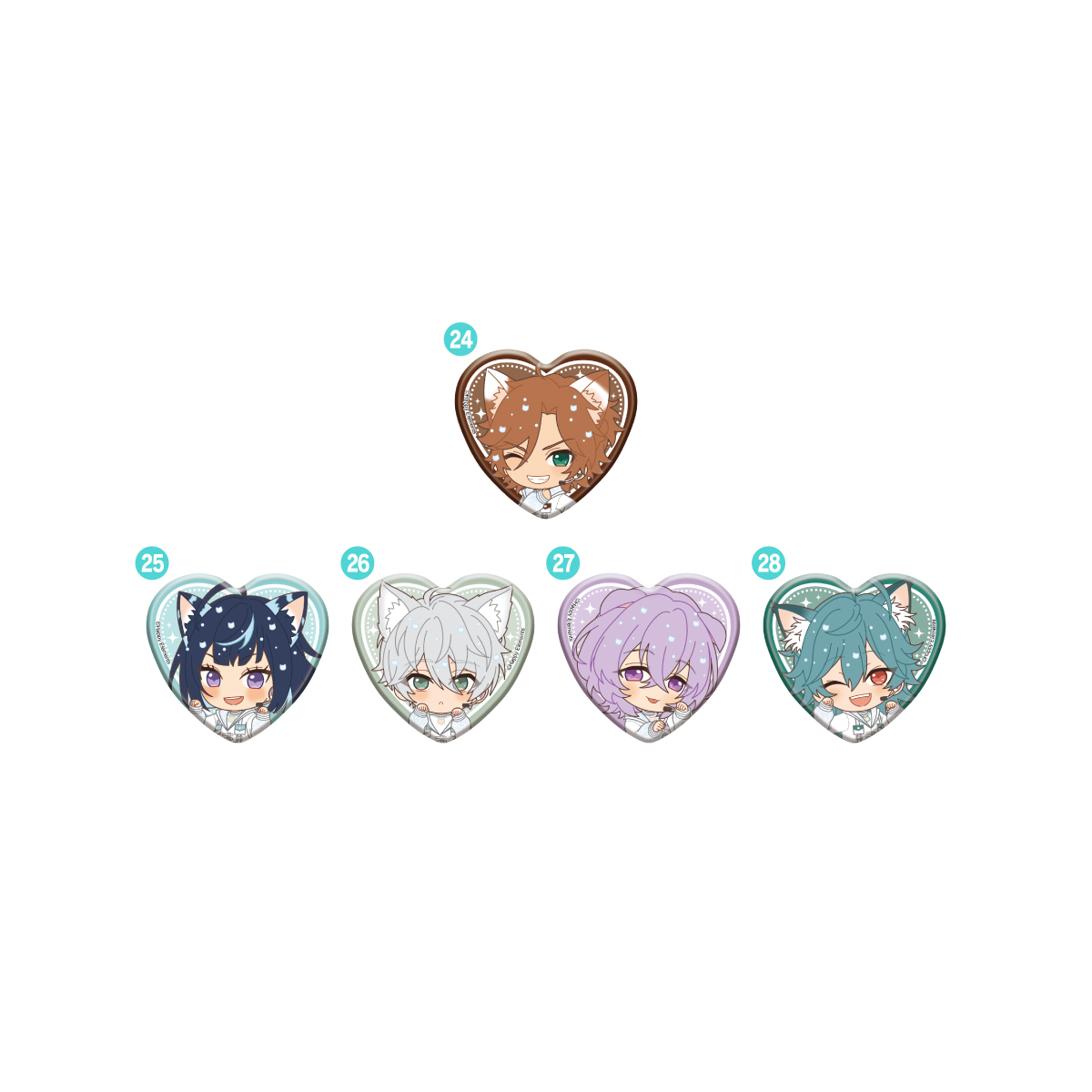 ハート缶バッジ