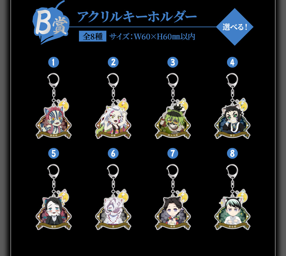 B賞：アクリルキーホルダー