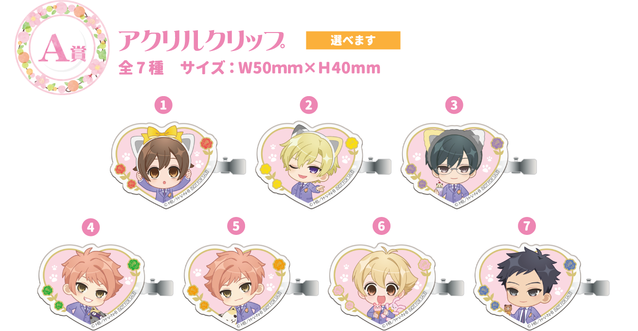 A賞：アクリルクリップ
