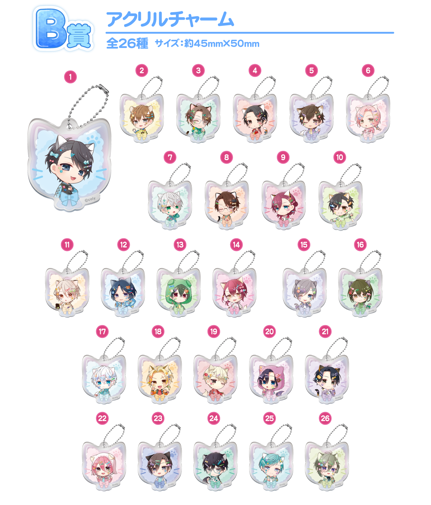 B賞：アクリルチャーム