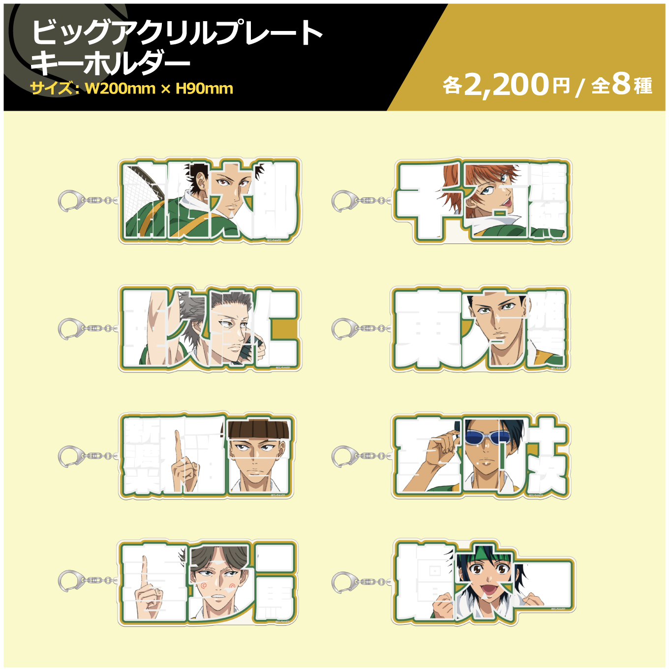 ビッグアクリルプレートキーホルダー